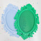 Ornate Oval Cross Stitch Frame, 14-Count Grid, No Hoop Needed (80x55 Stitches)