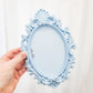 Ornate Oval Cross Stitch Frame, 14-Count Grid, No Hoop Needed (80x55 Stitches)