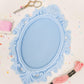 Ornate Oval Cross Stitch Frame, 14-Count Grid, No Hoop Needed (80x55 Stitches)