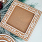 Gingerbread Christmas Cross Stitch Frame, 14 Count Built-In Grid, No Hoop Needed