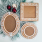 Gingerbread Christmas Cross Stitch Frame, 14 Count Built-In Grid, No Hoop Needed