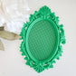 Ornate Oval Cross Stitch Frame, 14-Count Grid, No Hoop Needed (80x55 Stitches)