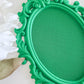 Ornate Oval Cross Stitch Frame, 14-Count Grid, No Hoop Needed (80x55 Stitches)
